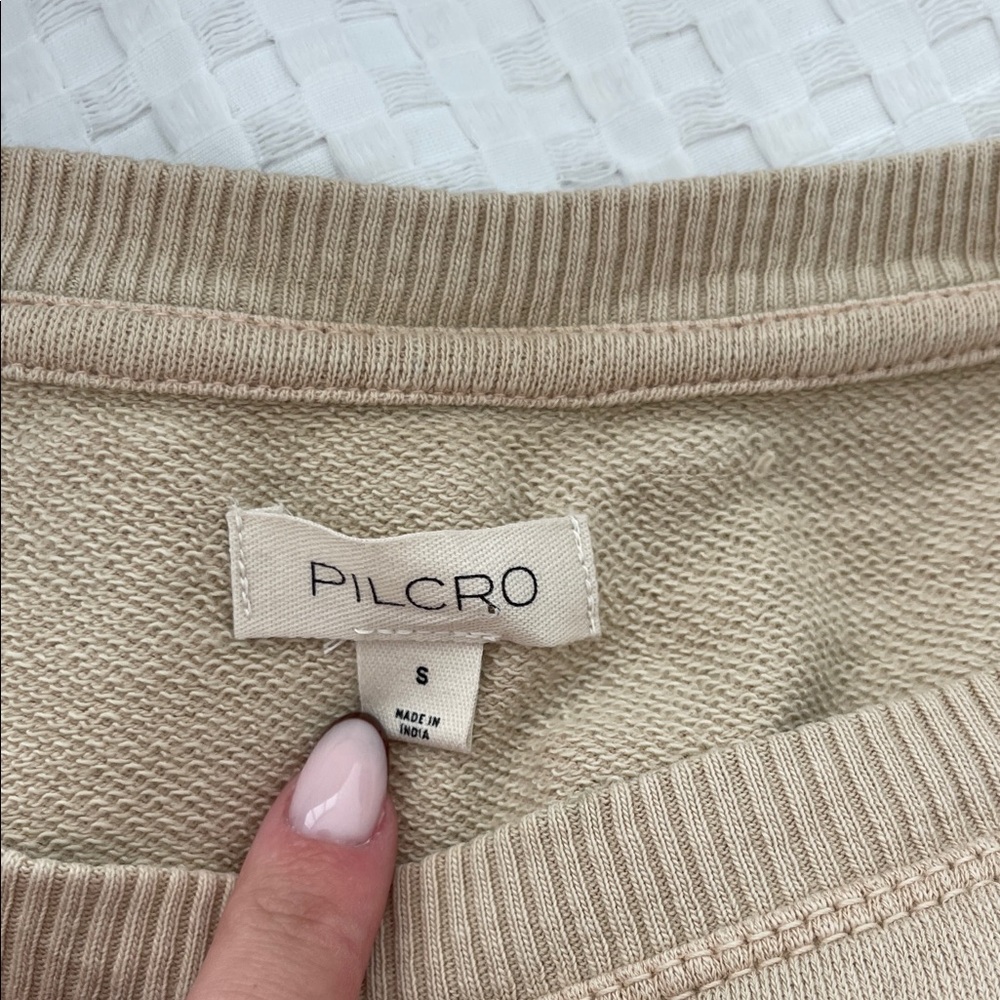 Anthropologie Pilcro Cropped Sweatshirt Top Batwing - Picture 5 of 6